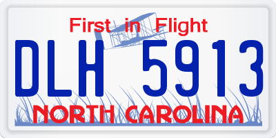 NC license plate DLH5913