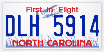 NC license plate DLH5914