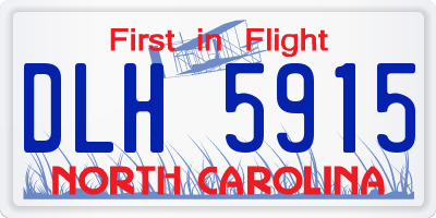 NC license plate DLH5915