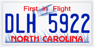 NC license plate DLH5922