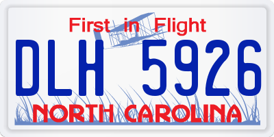 NC license plate DLH5926