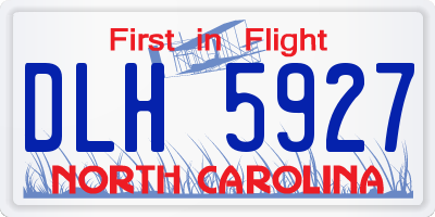 NC license plate DLH5927