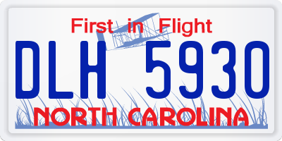 NC license plate DLH5930