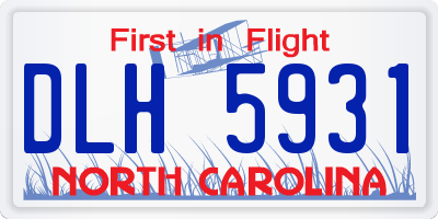 NC license plate DLH5931