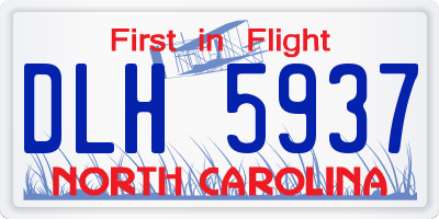 NC license plate DLH5937