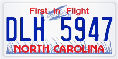 NC license plate DLH5947