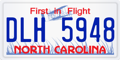 NC license plate DLH5948