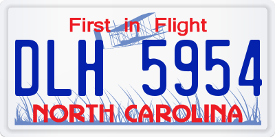 NC license plate DLH5954