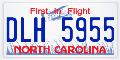 NC license plate DLH5955