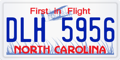 NC license plate DLH5956