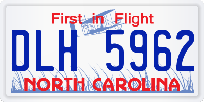 NC license plate DLH5962