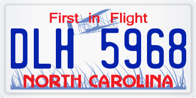 NC license plate DLH5968