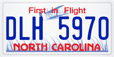 NC license plate DLH5970