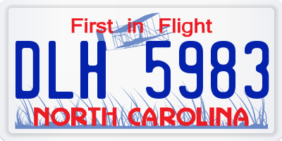 NC license plate DLH5983
