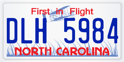 NC license plate DLH5984