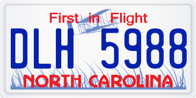 NC license plate DLH5988