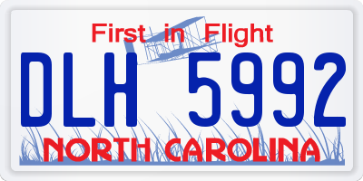 NC license plate DLH5992