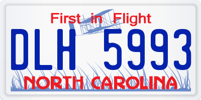 NC license plate DLH5993