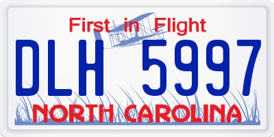 NC license plate DLH5997