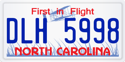 NC license plate DLH5998