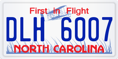 NC license plate DLH6007