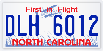 NC license plate DLH6012