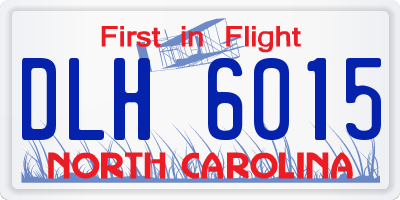 NC license plate DLH6015