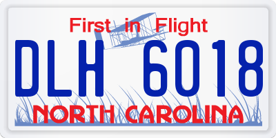 NC license plate DLH6018