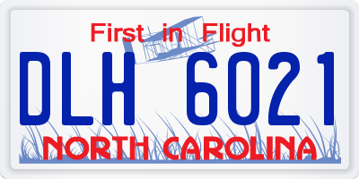 NC license plate DLH6021