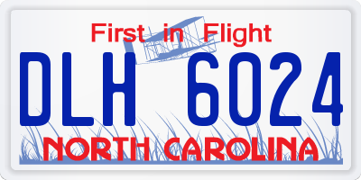 NC license plate DLH6024
