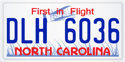 NC license plate DLH6036