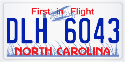 NC license plate DLH6043
