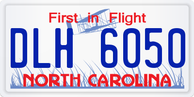 NC license plate DLH6050