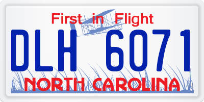 NC license plate DLH6071