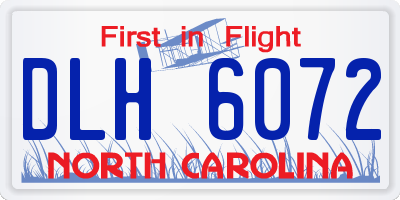 NC license plate DLH6072