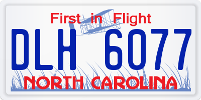 NC license plate DLH6077