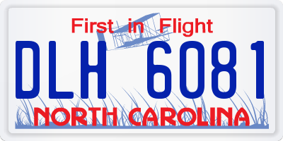 NC license plate DLH6081