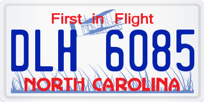 NC license plate DLH6085