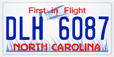 NC license plate DLH6087