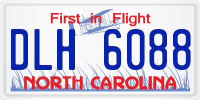 NC license plate DLH6088