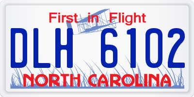 NC license plate DLH6102