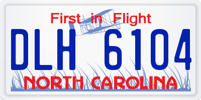 NC license plate DLH6104