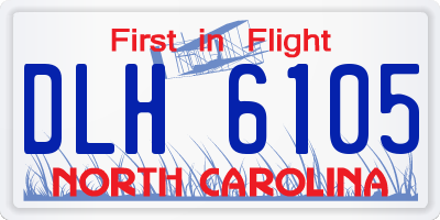 NC license plate DLH6105