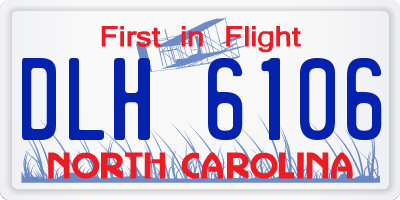 NC license plate DLH6106