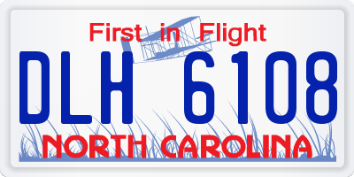 NC license plate DLH6108
