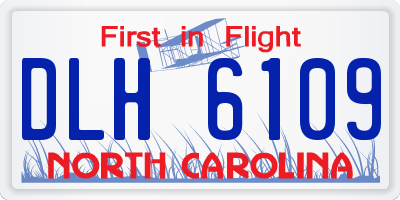 NC license plate DLH6109