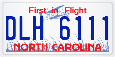 NC license plate DLH6111