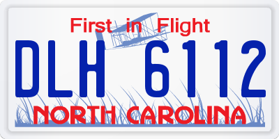 NC license plate DLH6112