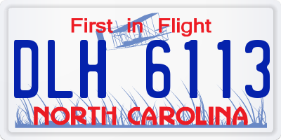 NC license plate DLH6113