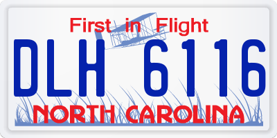 NC license plate DLH6116
